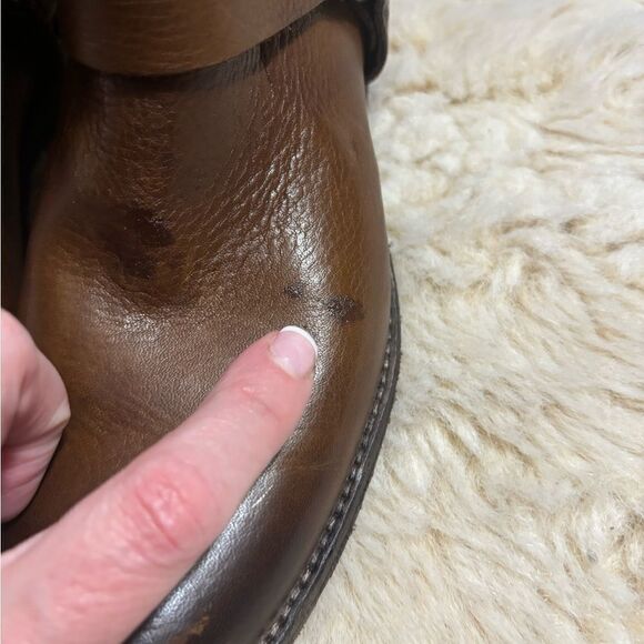 Frye Grey Phillip Harness Short Leather Boots in Brown Size 6.5 - Picture 6 of 14